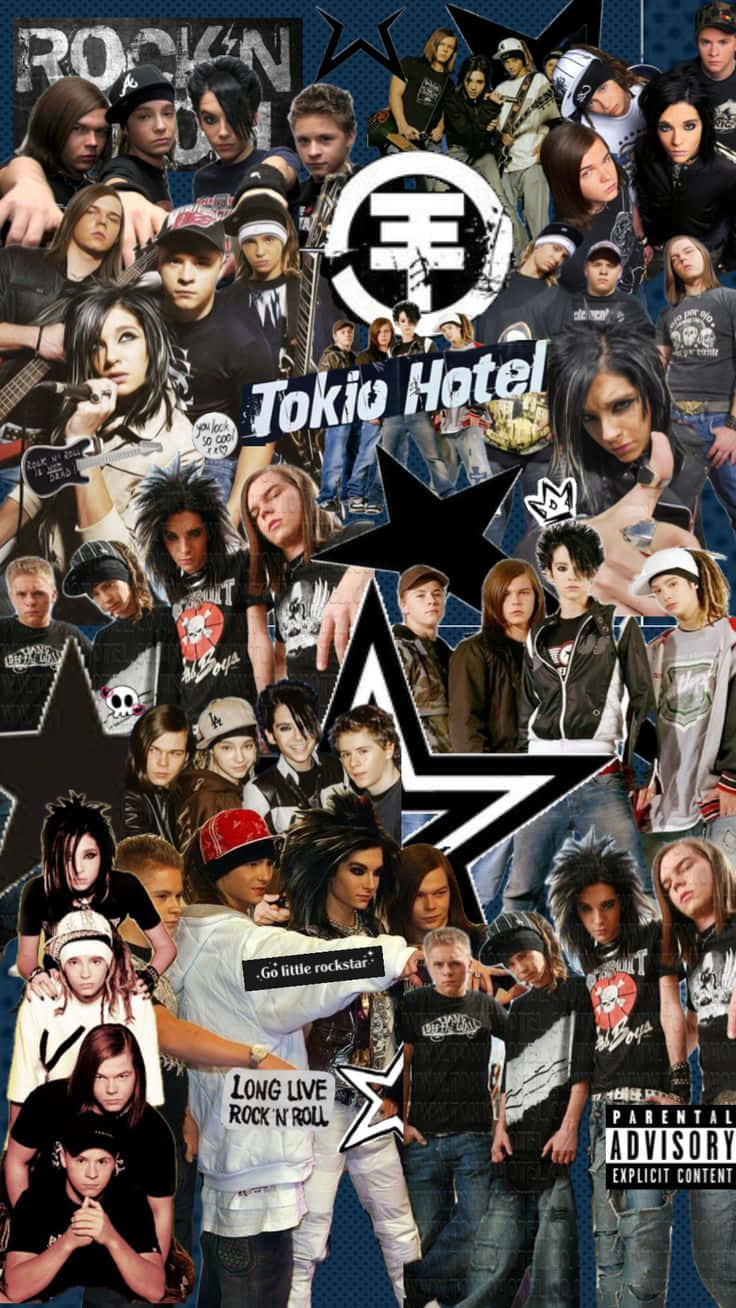 Tokio Hotel Collage Rock Theme Wallpaper