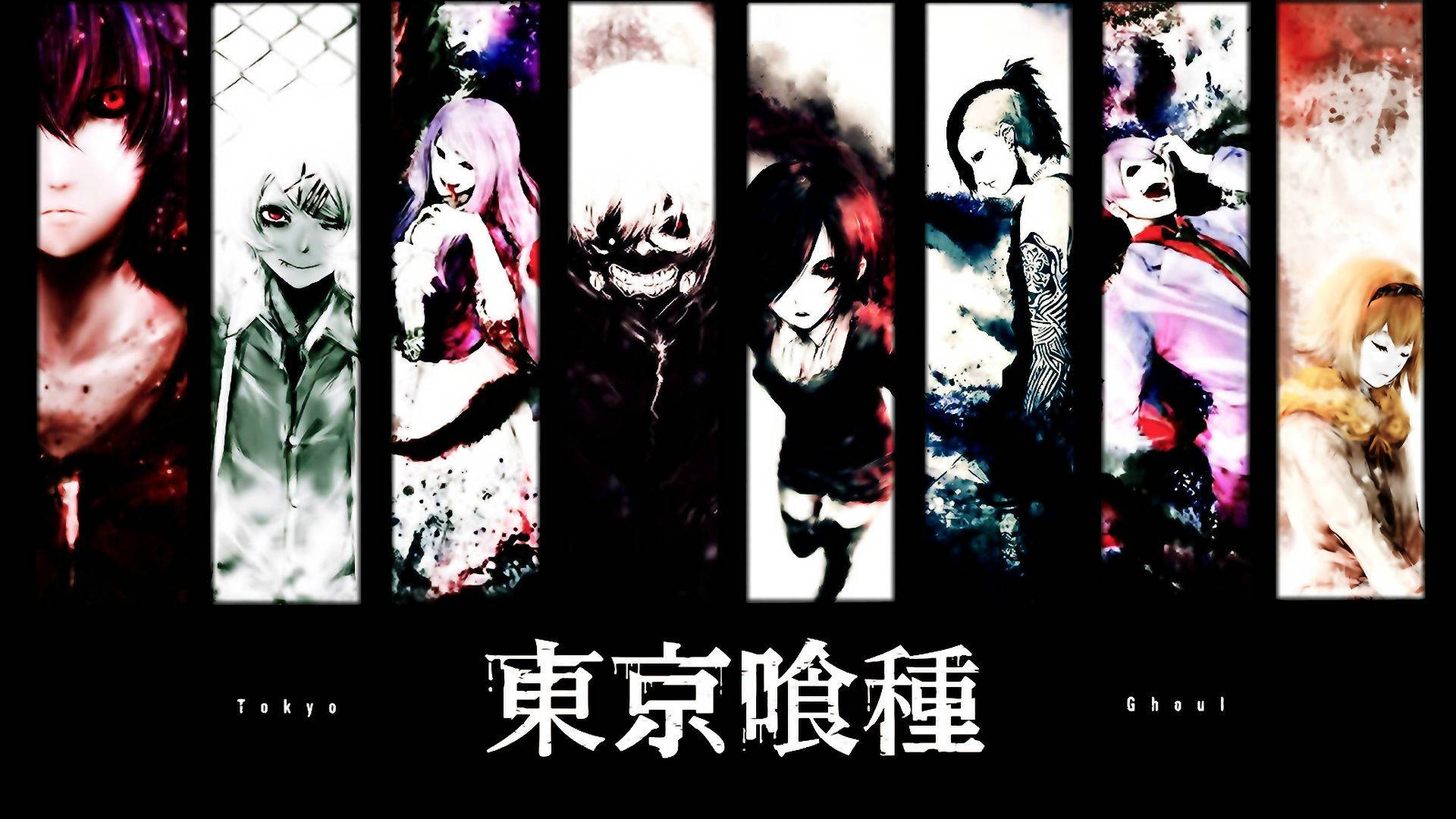 Download free Tokyo Ghoul Characters With Japanese Text Wallpaper -  MrWallpaper.com