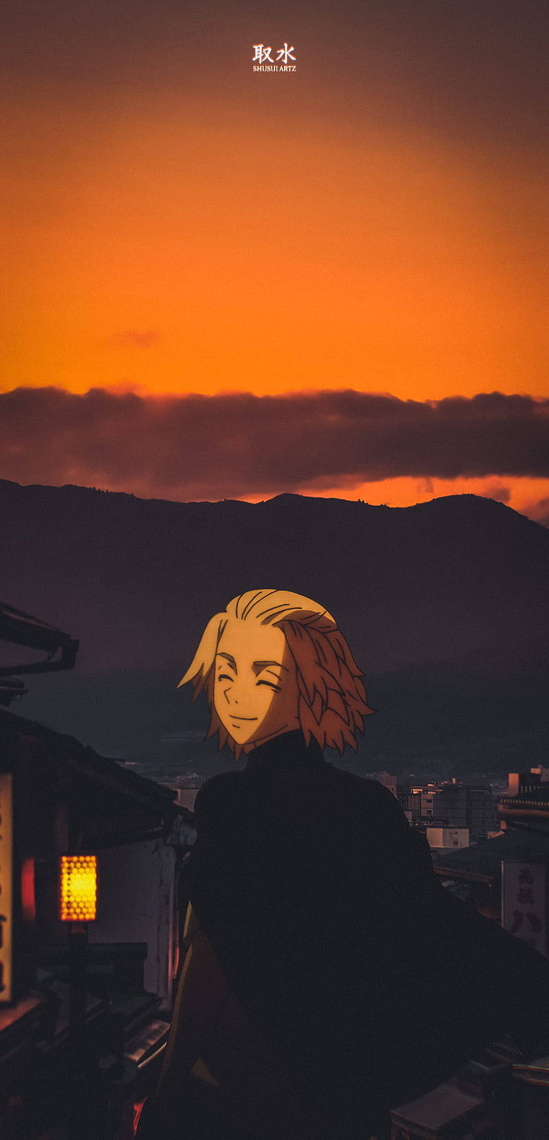 Tokyo Revengers Aesthetic Mikey Sunset Wallpaper