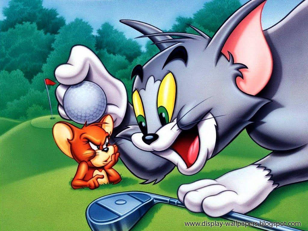 Tom And Jerry Cartoon Golf Scene Wallpaper
