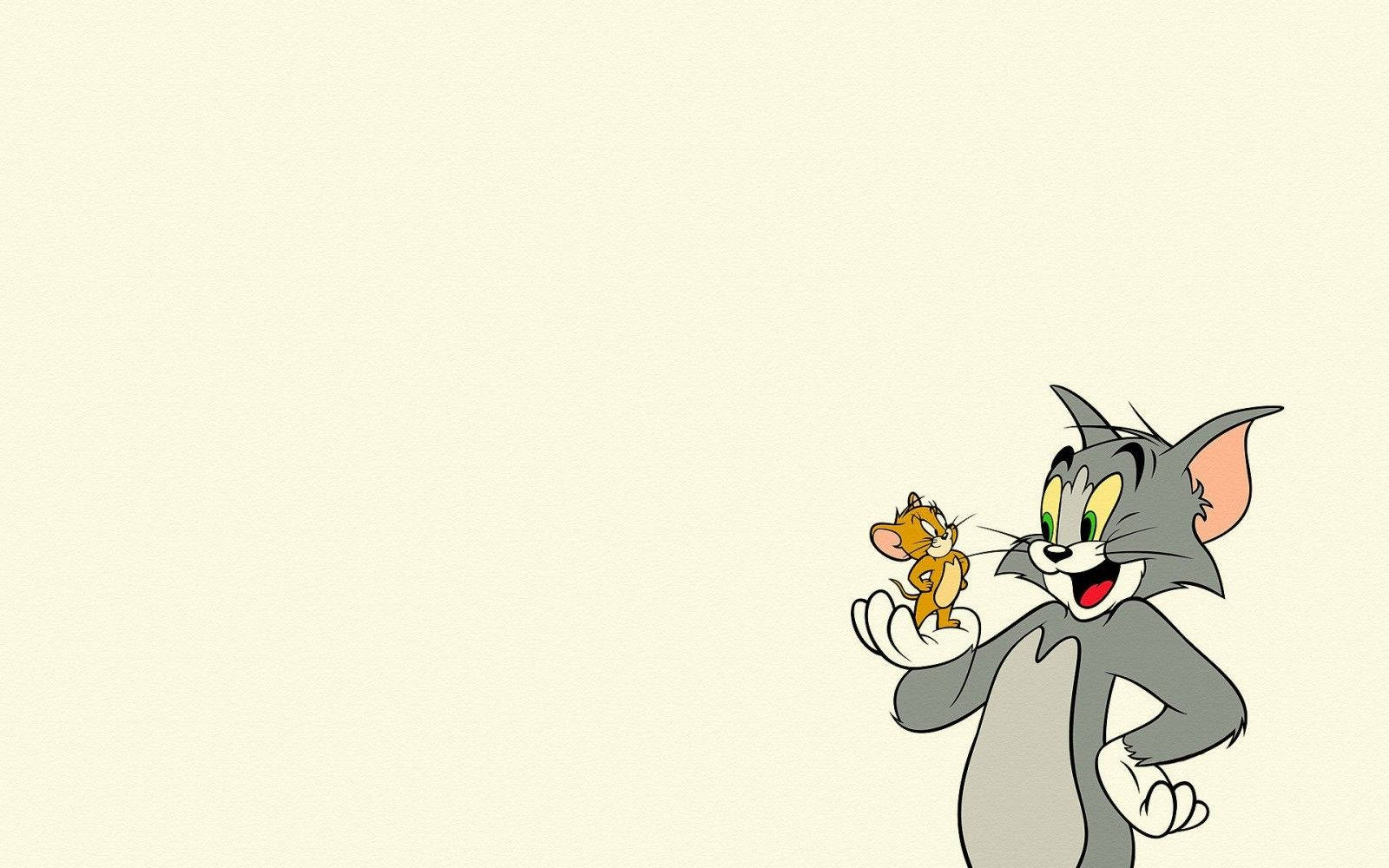 Tom And Jerry Cartoon Yellow Background Wallpaper