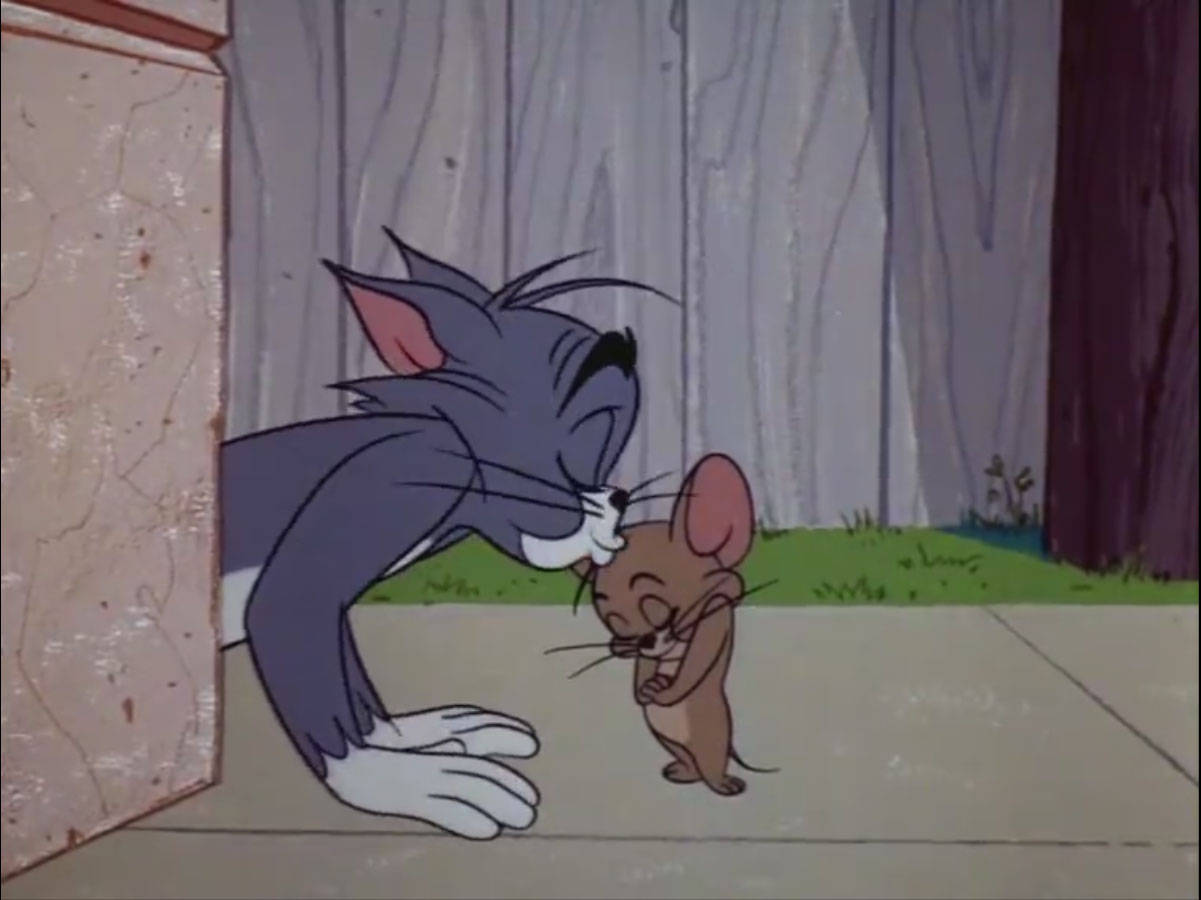 Tom And Jerry Cute Peck Wallpaper
