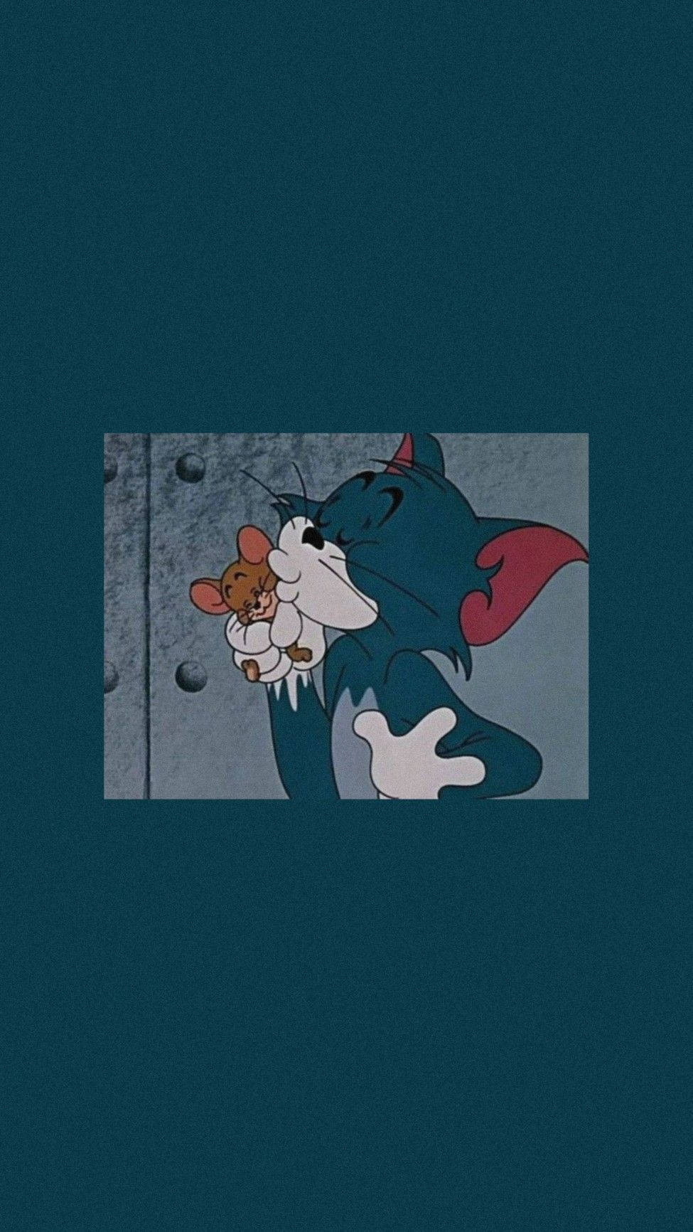 Tom And Jerry Cute Smooch Wallpaper