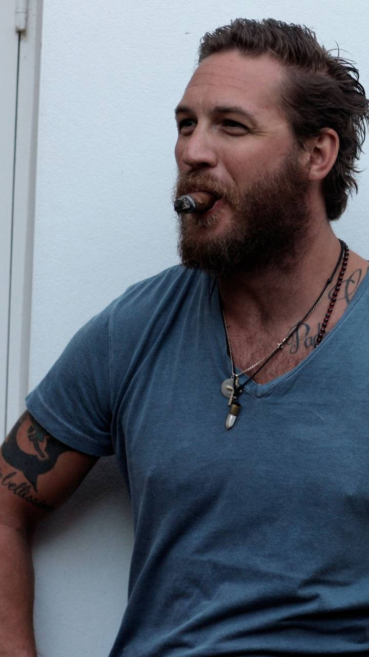 Tom Hardy Candid Solo Wallpaper