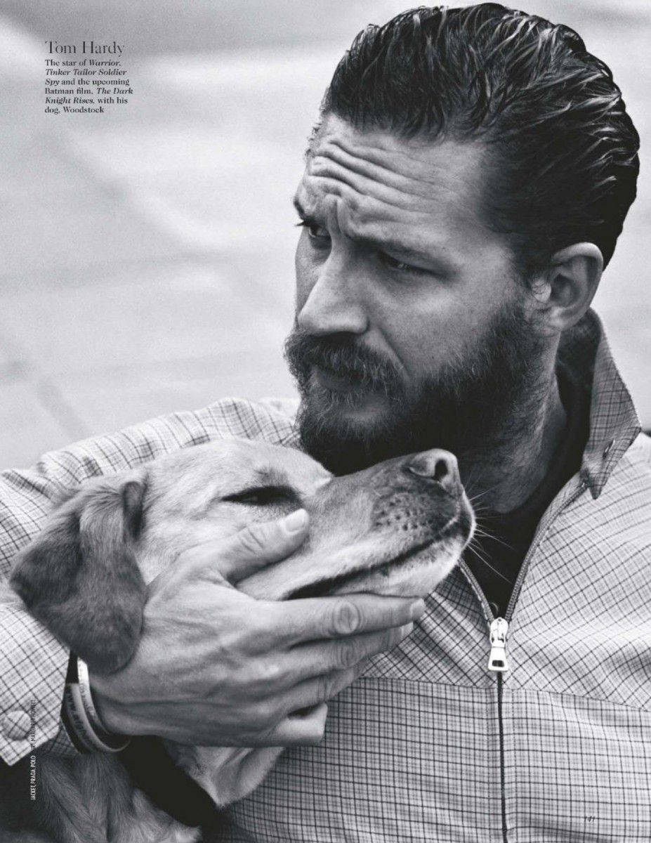 Tom Hardy With A Dog Wallpaper