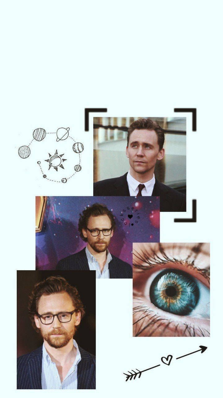 Tom Hiddleston Cute Collage Wallpaper