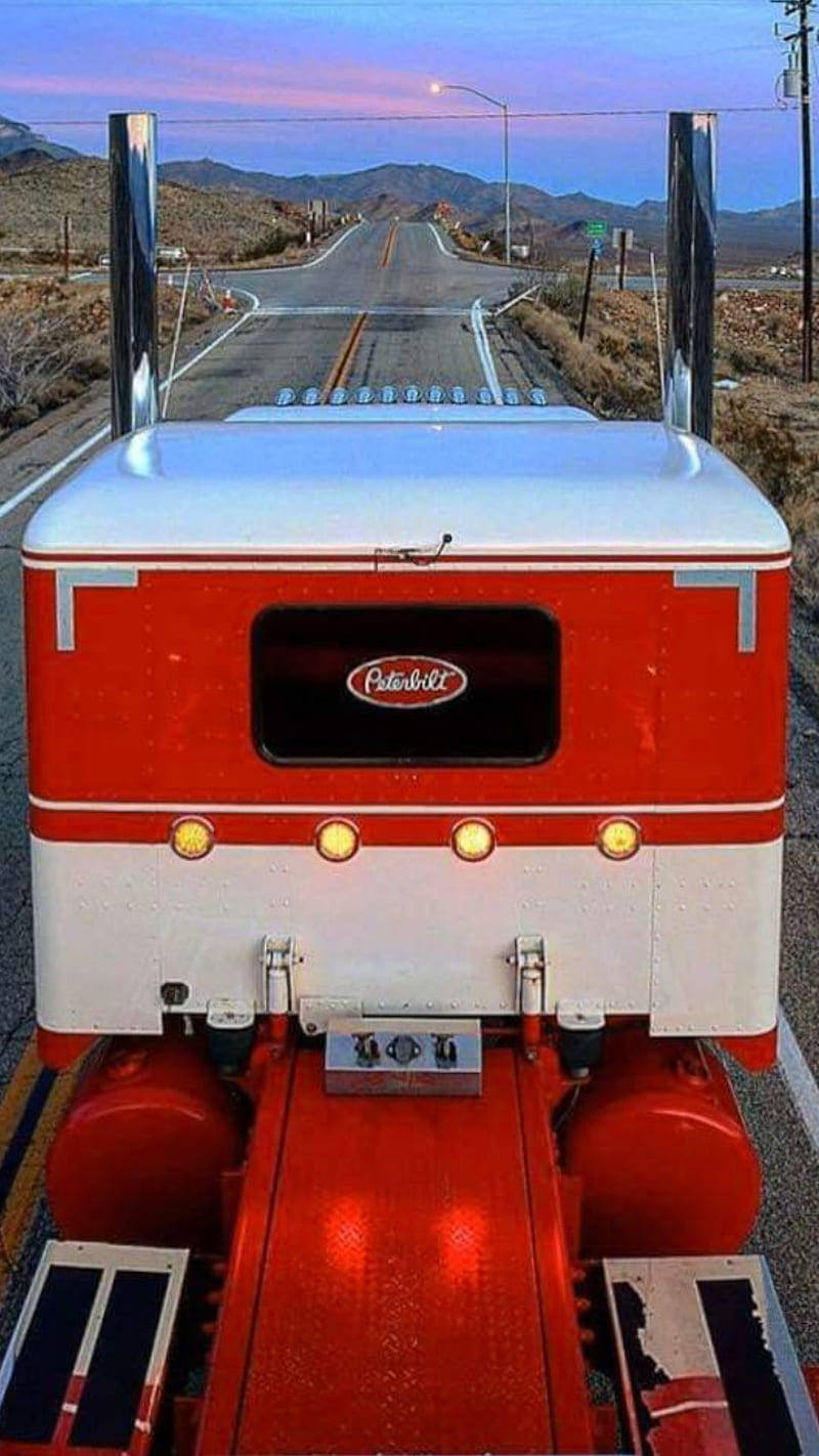 Top View Of A Peterbilt Truck Wallpaper