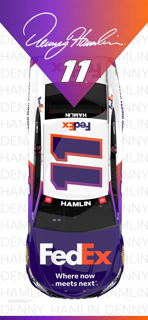 Top View Of Denny Hamlin’s Car Wallpaper