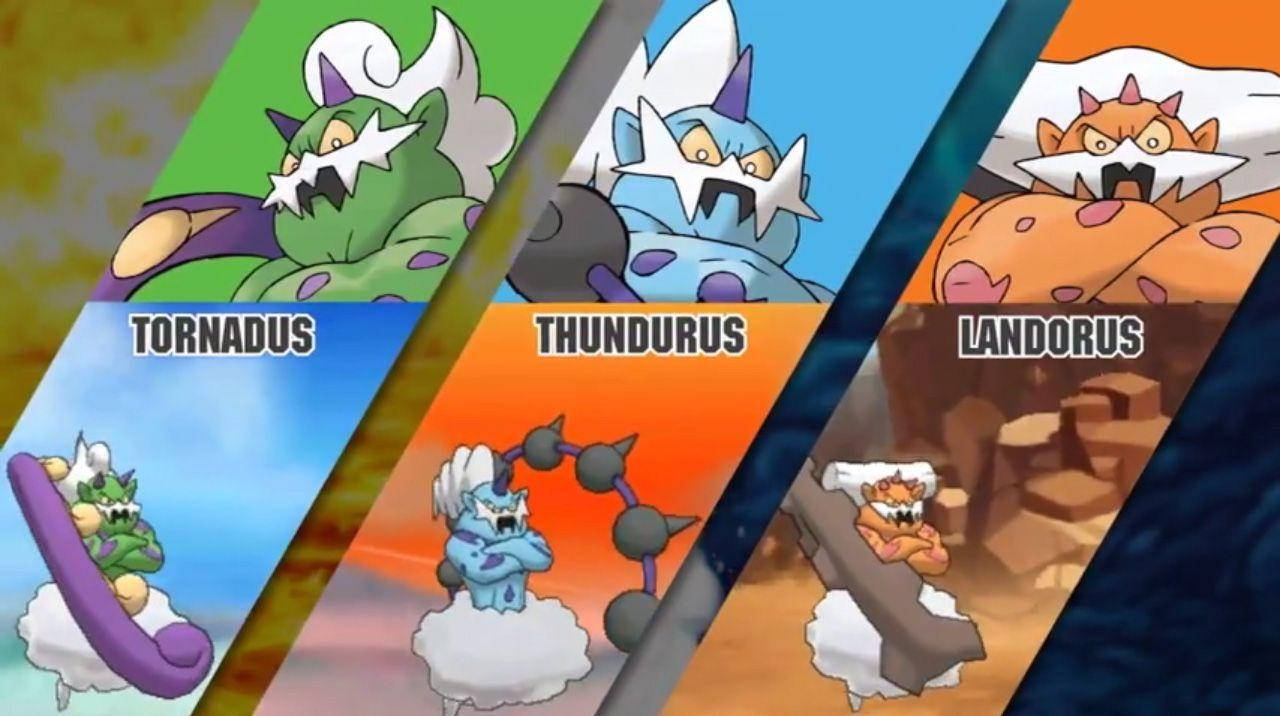 Tornadus Thundurus Landorus Forms Wallpaper