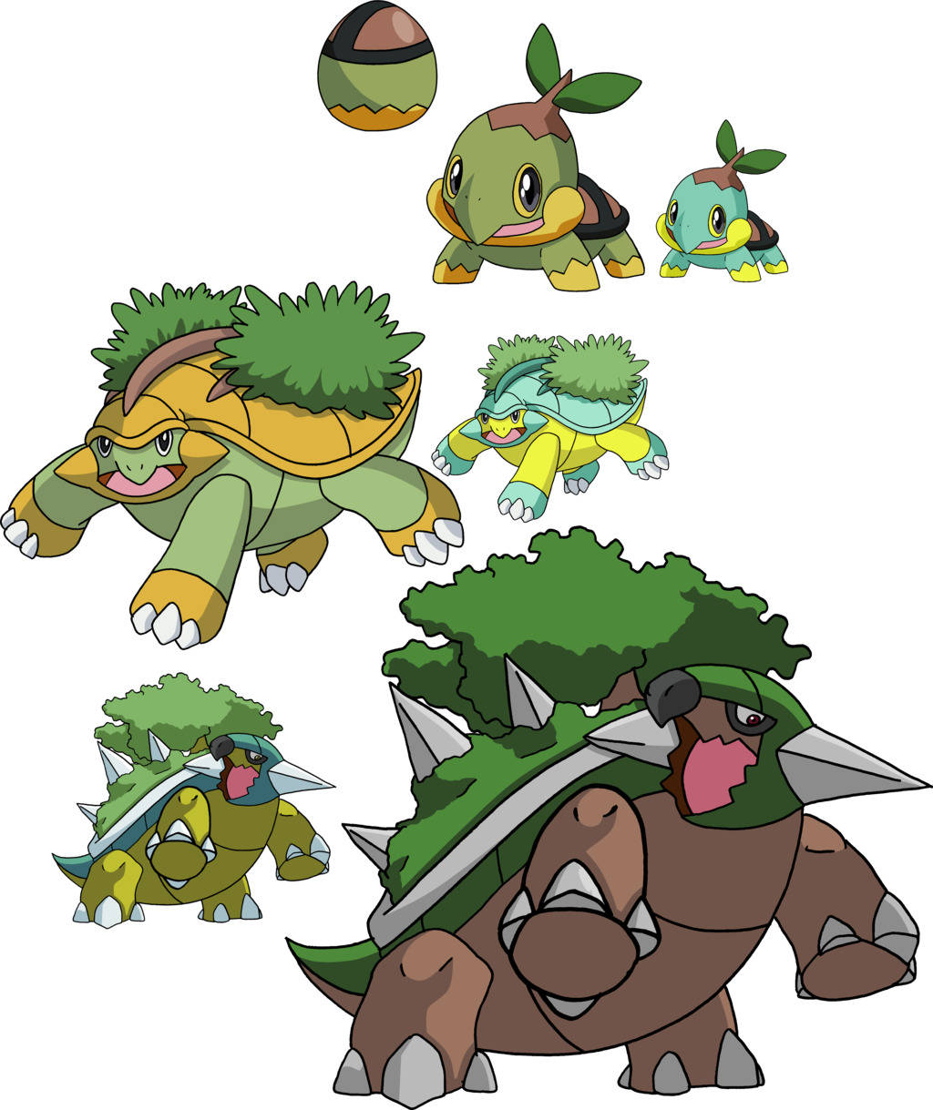 Torterra Evolutions With Shiny Wallpaper