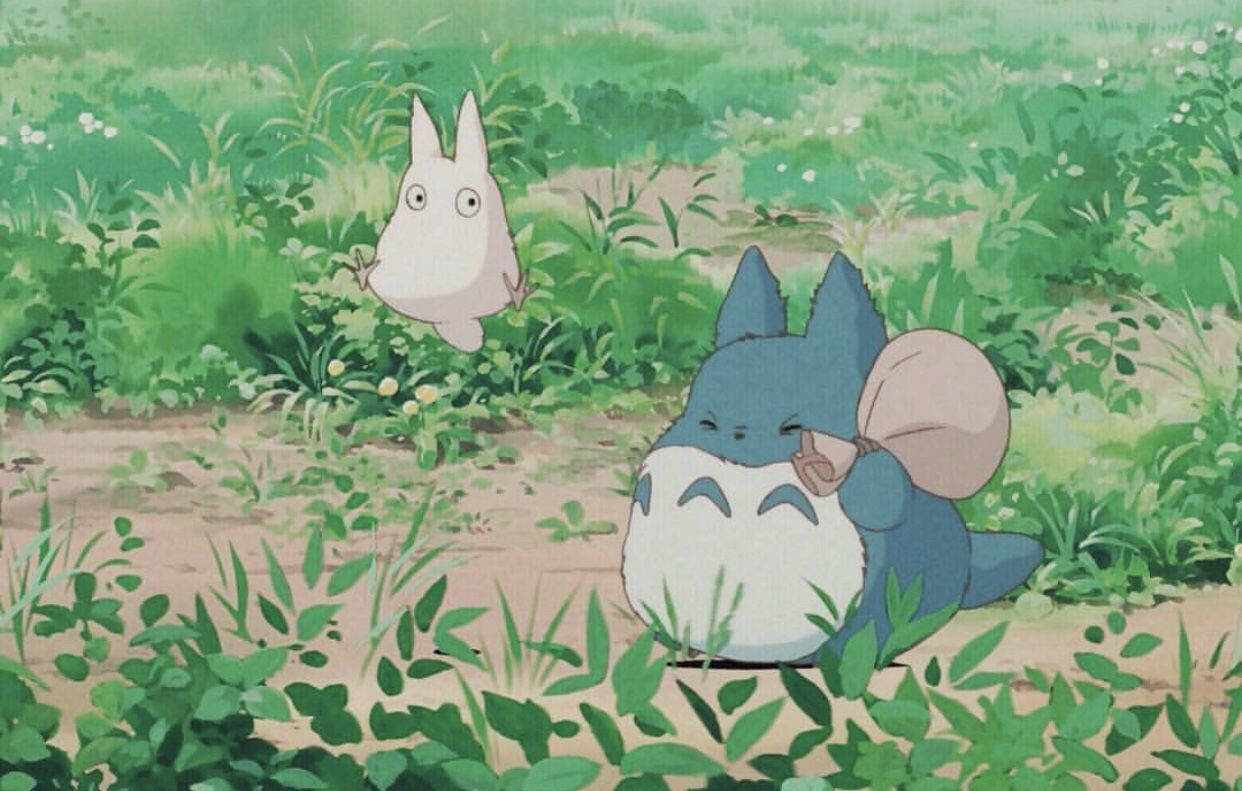Totoro Cute Retro Anime Aesthetic Wallpaper
