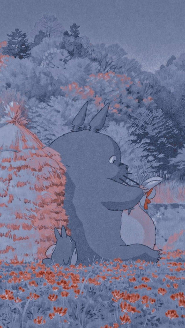 Totoro Soft Aesthetic Wallpaper