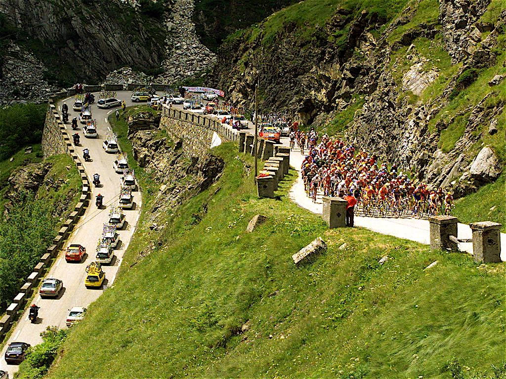 Tour De France In Aerial View Wallpaper