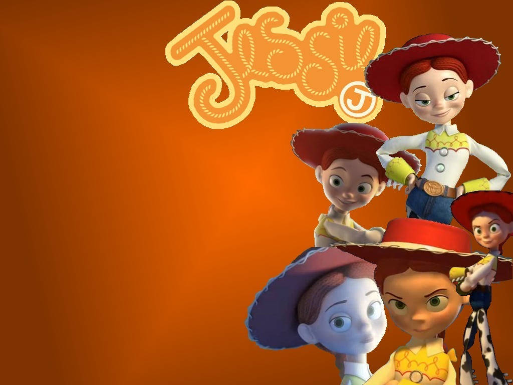 Toy Story 2 Jessie Red Background Wallpaper