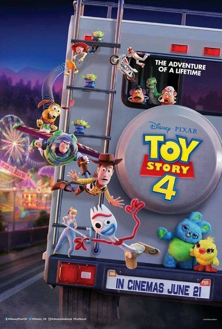Toy Story 4 Car Poster Wallpaper