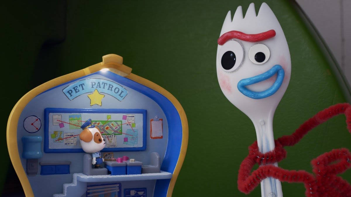 Toy Story Forky And Pet Patrol Wallpaper