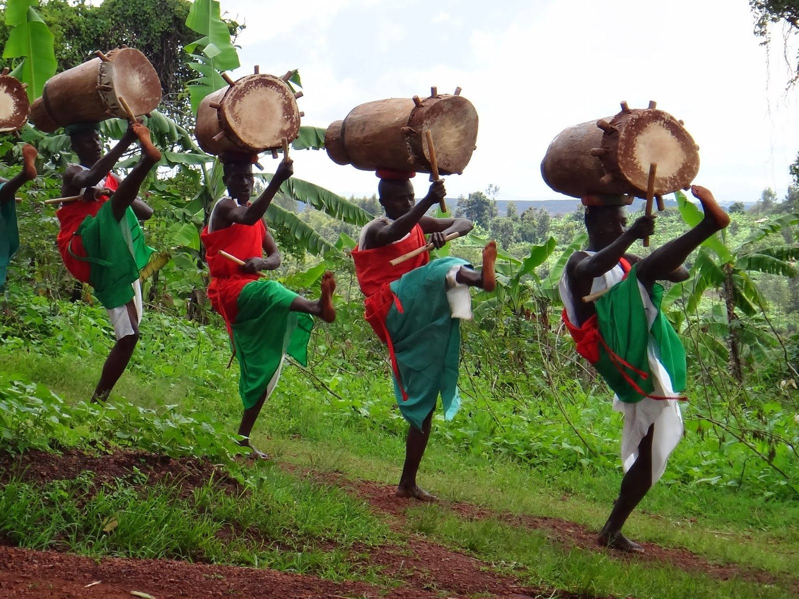 Traditional Dancers From Burundi Performing On Stage Wallpaper