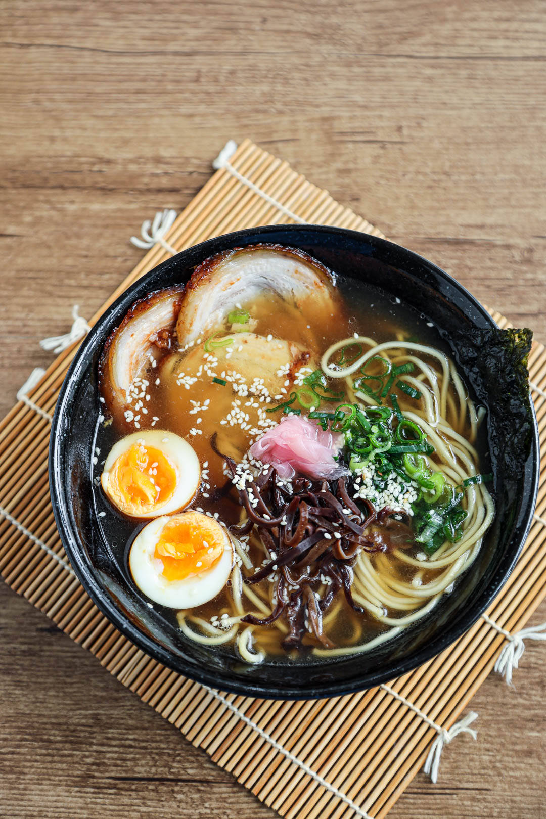 Traditional Hakata Ramen Flat Lay Wallpaper