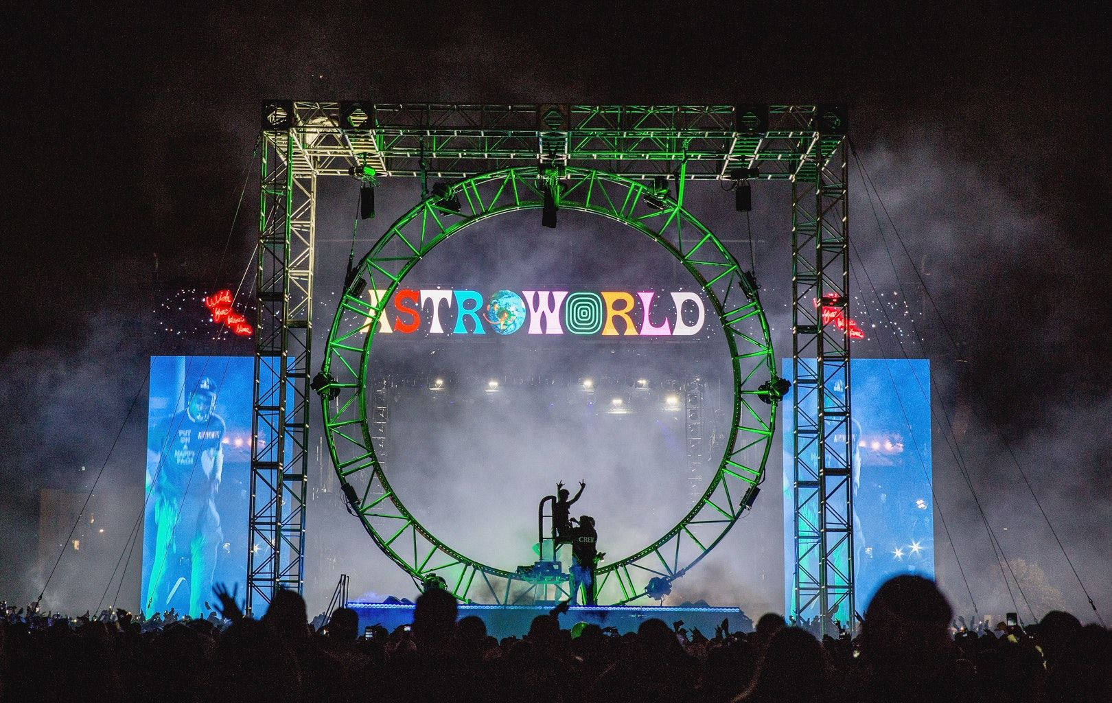 Travis Scott Astroworld Concert Performance Stage Setup Wallpaper