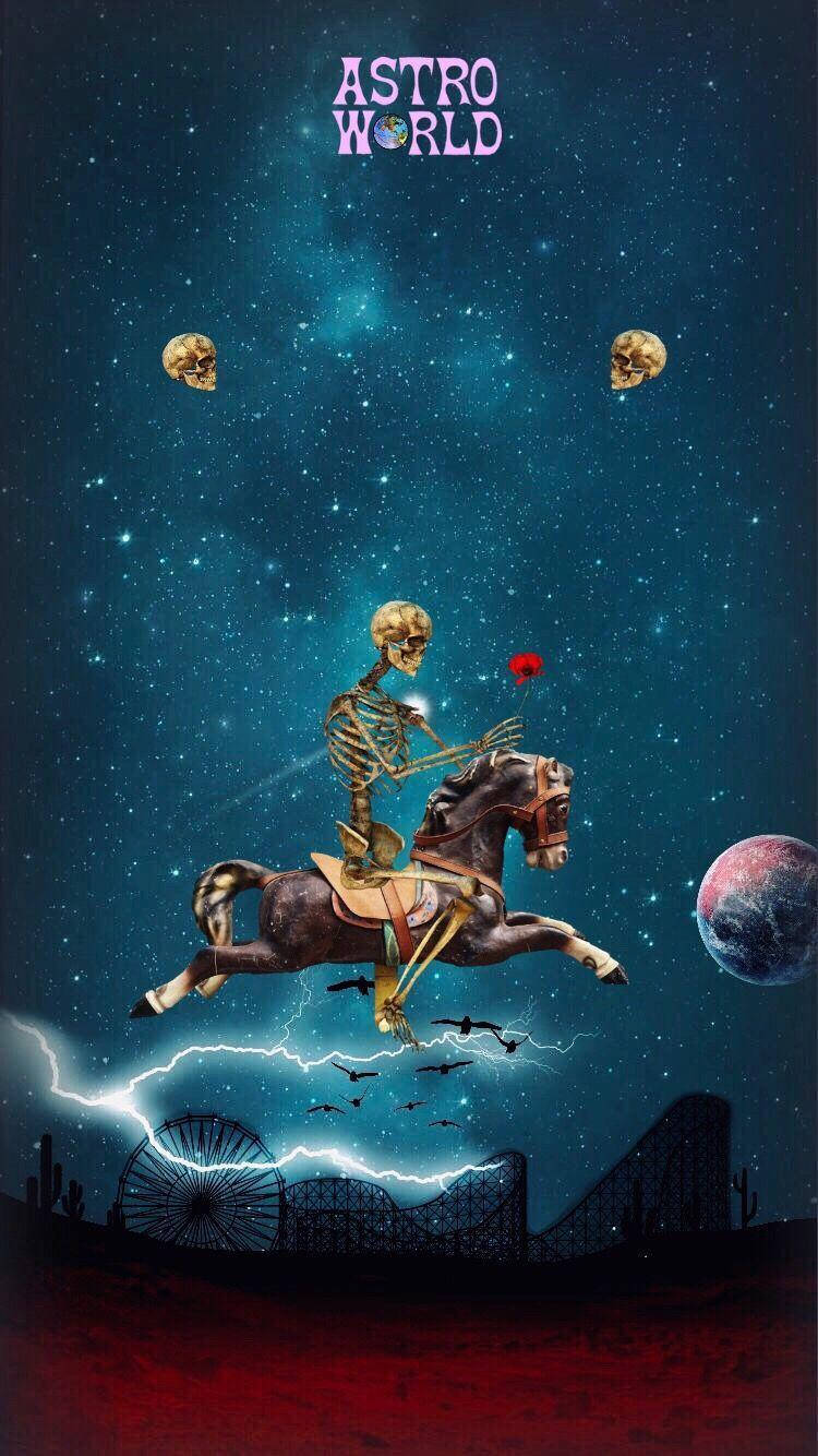 Travis Scott Astroworld Featuring Skeletal Cavalry Wallpaper