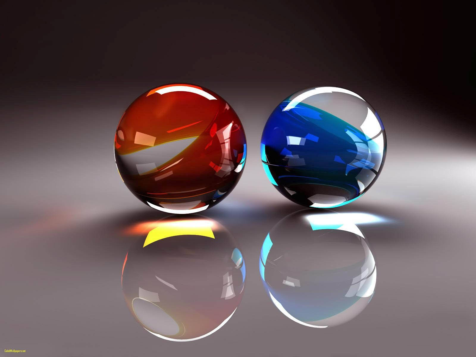 Trending Red And Blue Marbles Sphere Wallpaper