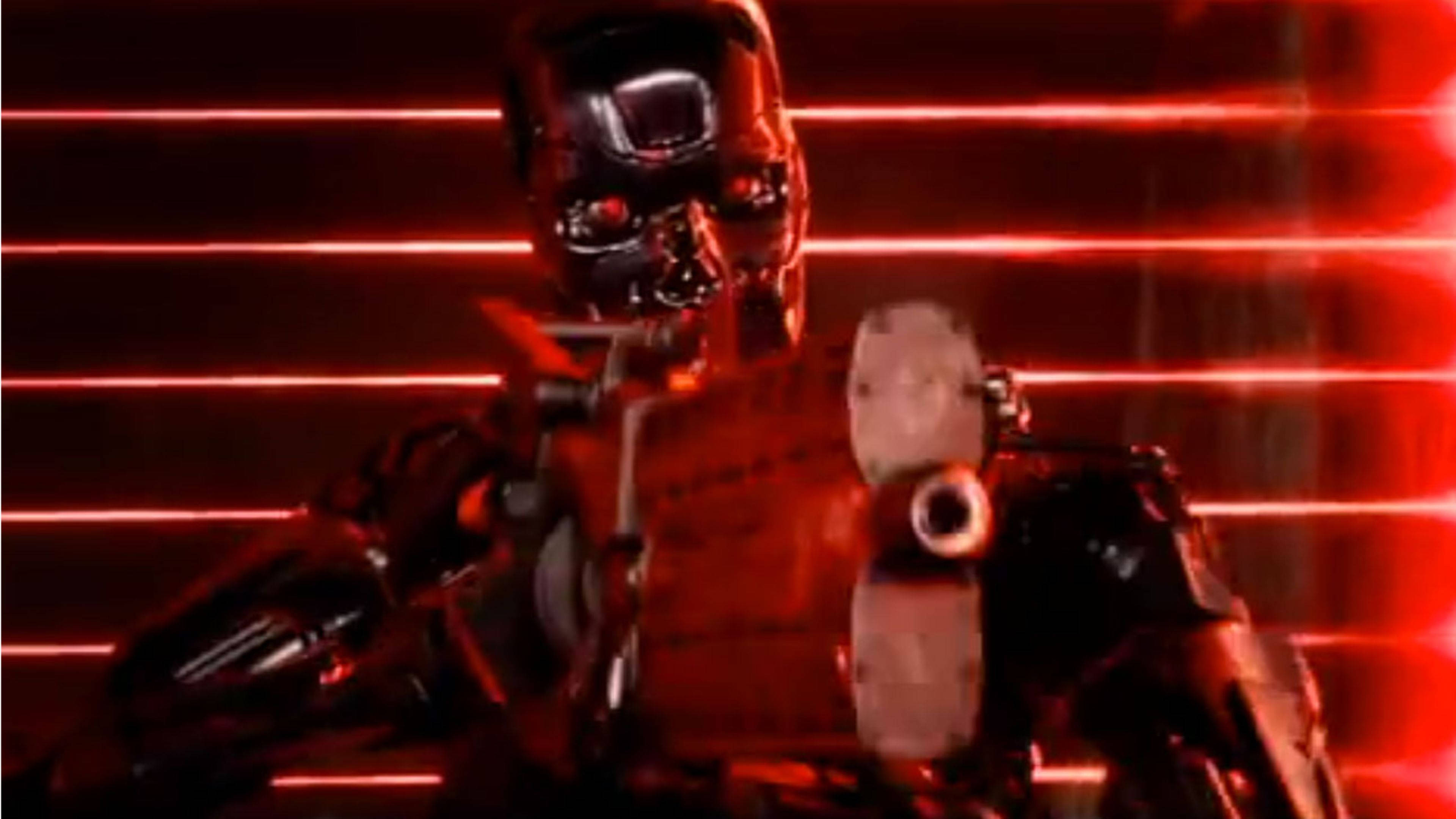 Trending Terminator Cyborg In Red Still Wallpaper