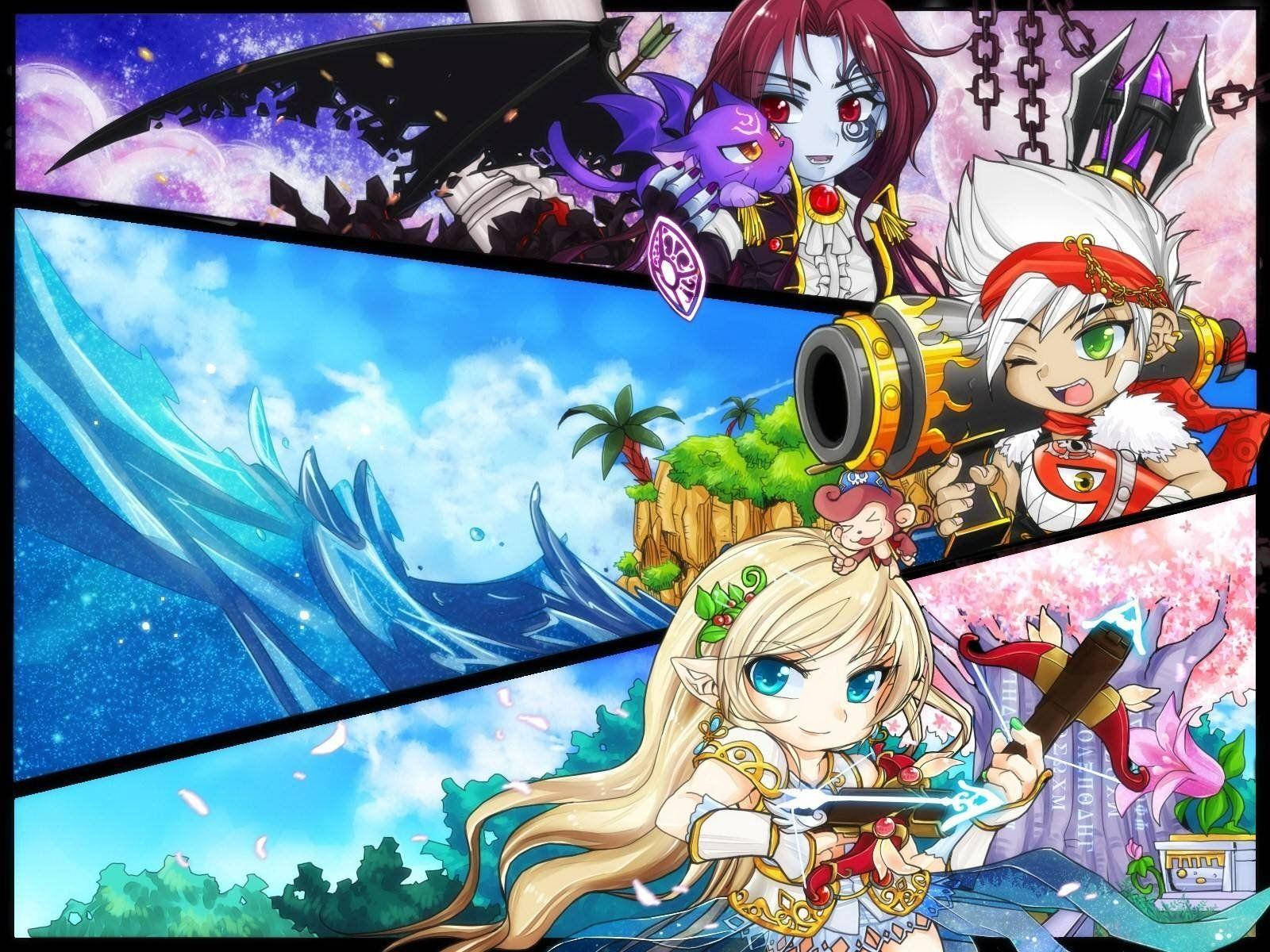 Tri Panel Maplestory Wallpaper