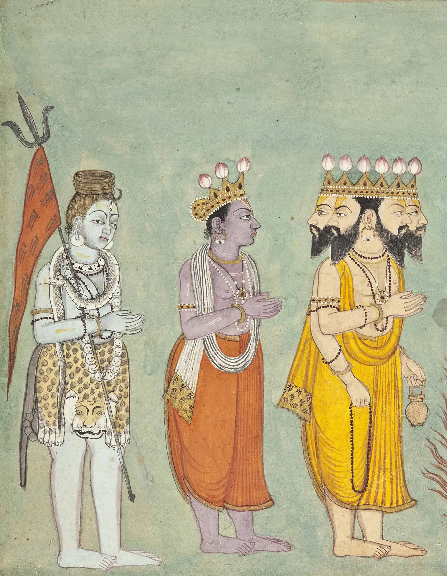 Trimurti All Hindu Gods Traditional Art Wallpaper