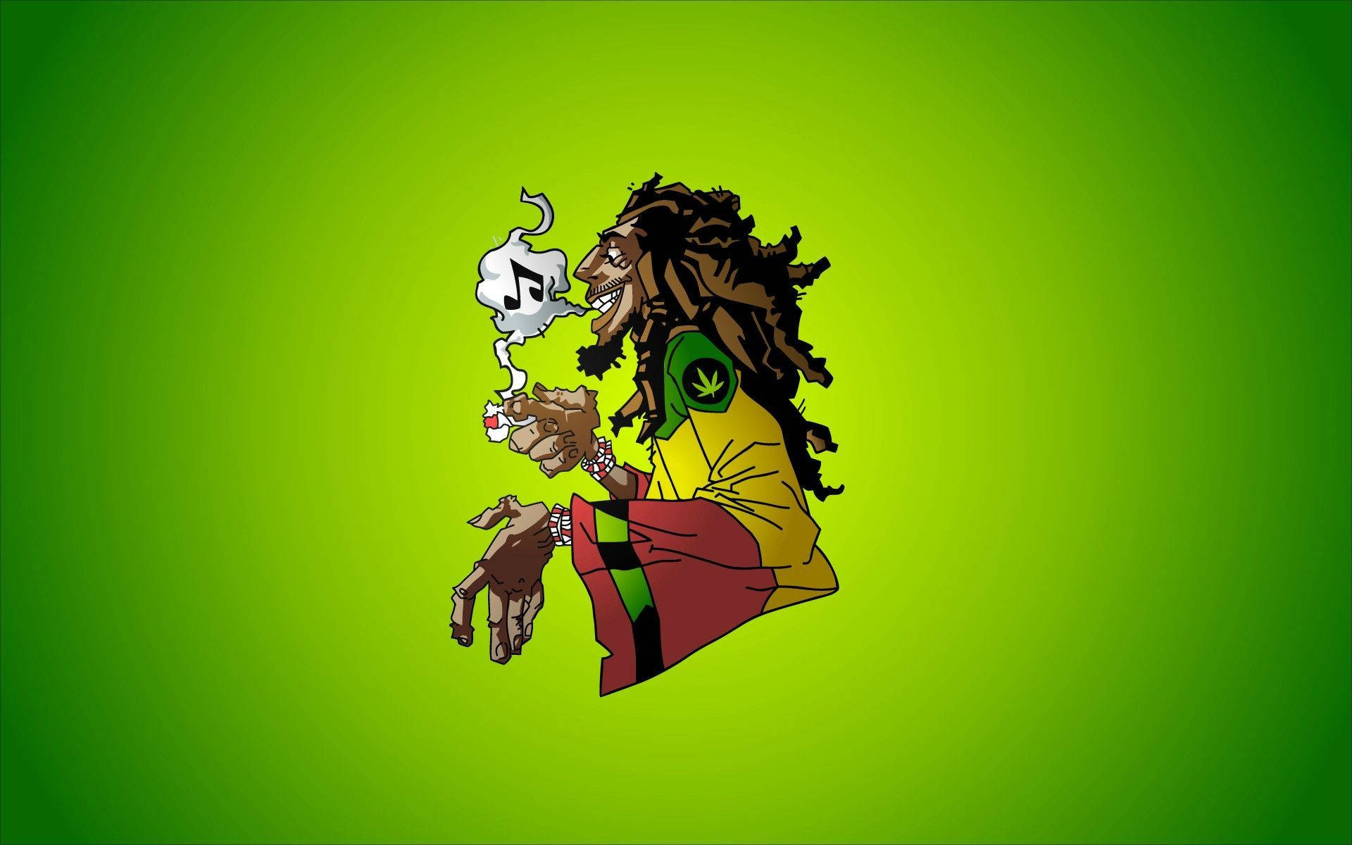 Trippy Cartoon Weed Wallpaper