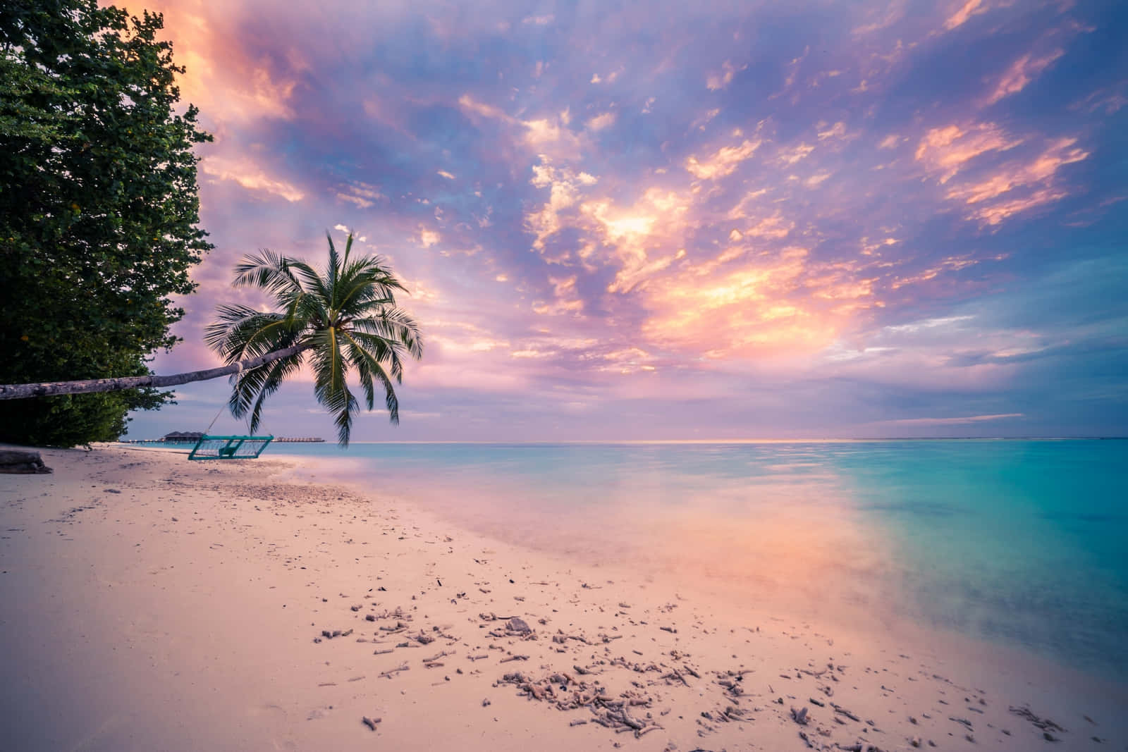 Tropical Island Sunset Wallpaper