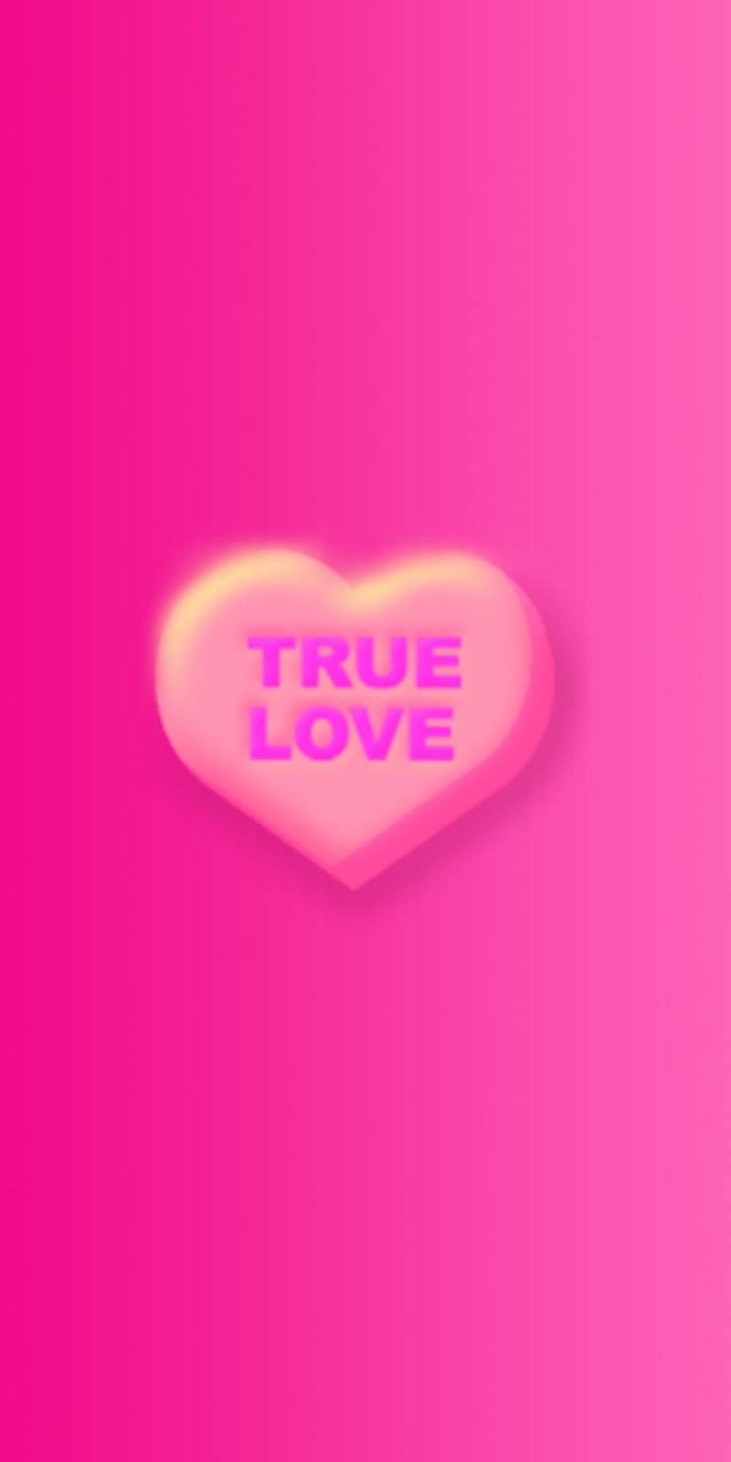 True Love Pink Heart Wallpaper