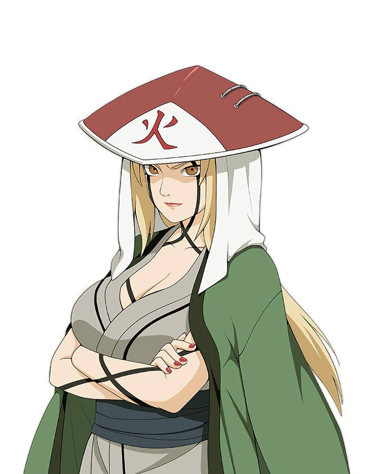 Tsunade, The Legendary Medical Ninja And Fifth Hokage Of Konoha, In Action. From The Popular Anime Series, Naruto. Wallpaper