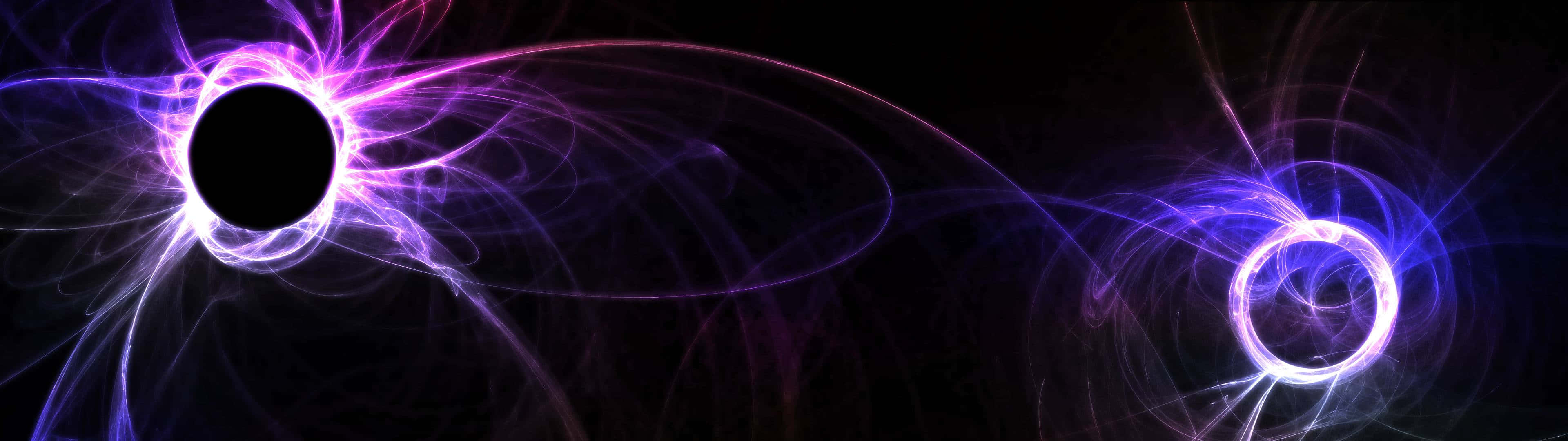 Two Blue And Purple Circles With A Hole In The Middle Wallpaper