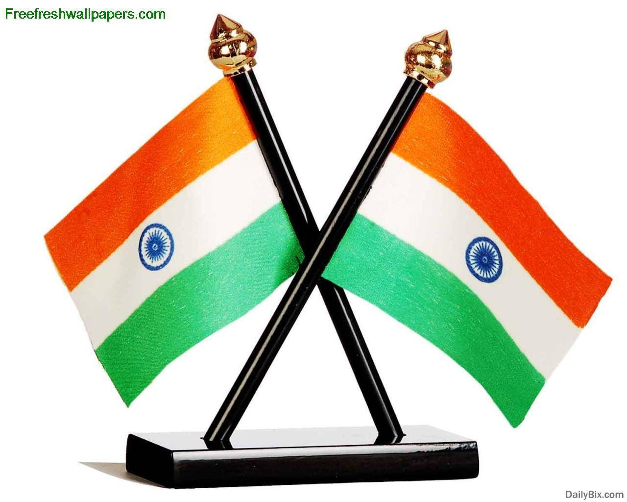 Two Indian Flags Hd Small Flaglets Wallpaper