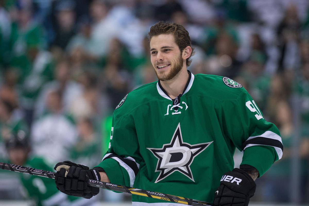 Tyler Seguin, The Charismatic Dallas Stars Player, Flashing His Handsome Smile. Wallpaper