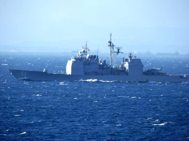 U S Navy Ship In Mediterranean Sea Wallpaper