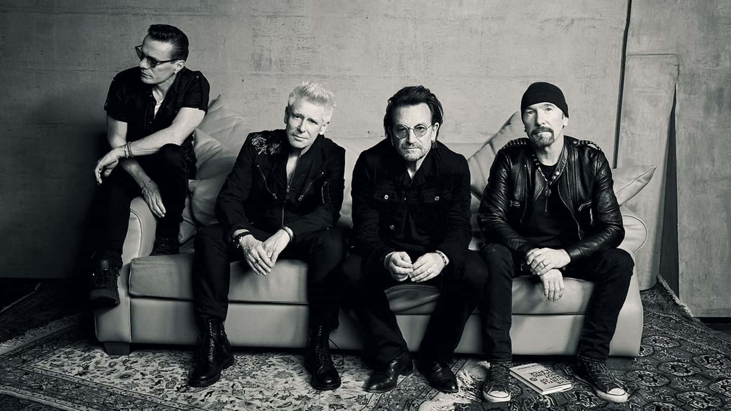 U2 Band Members Blackand White Portrait Wallpaper