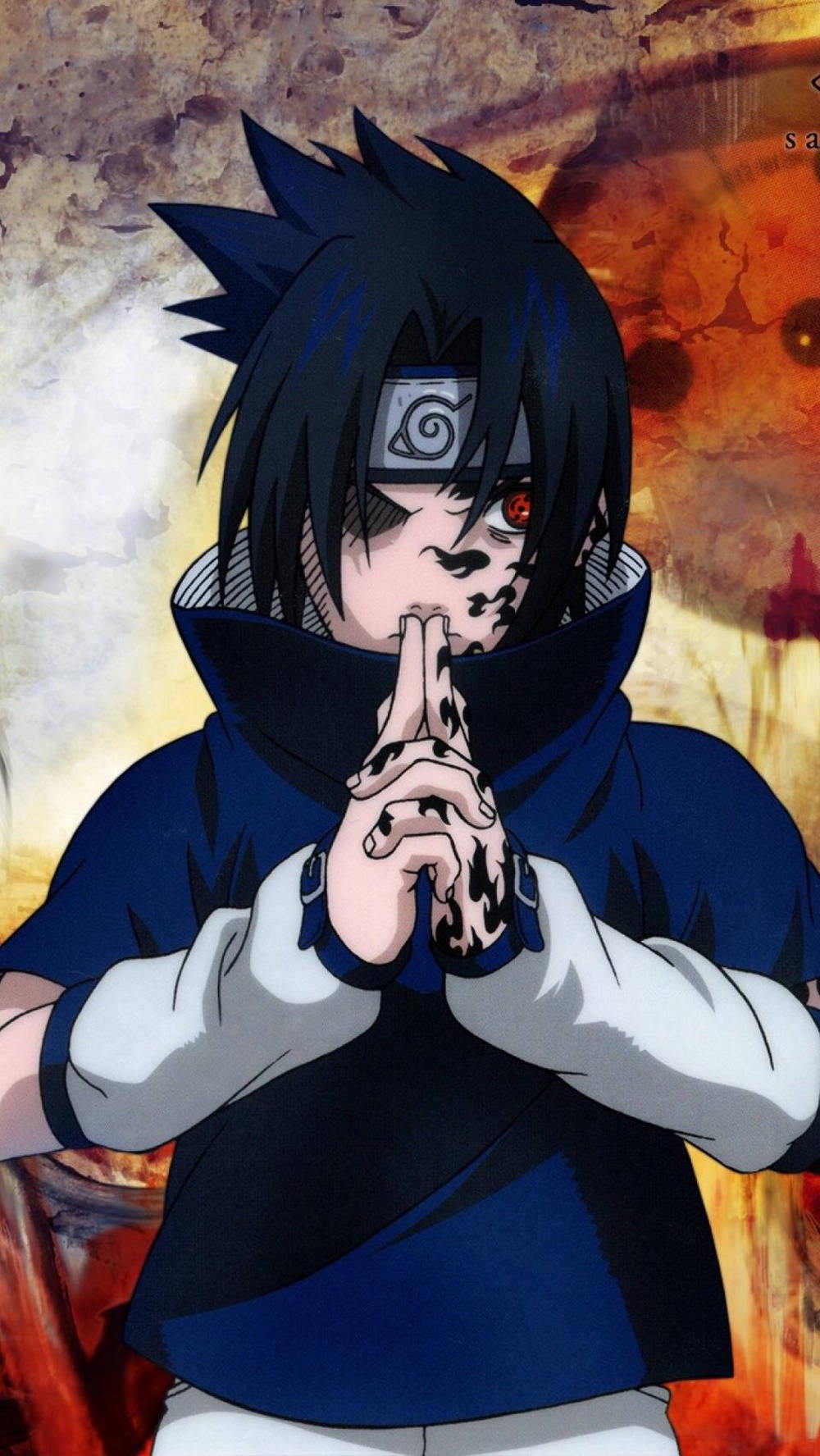 Uchiha Sasuke Naruto Iphone Cursed Seal Wallpaper