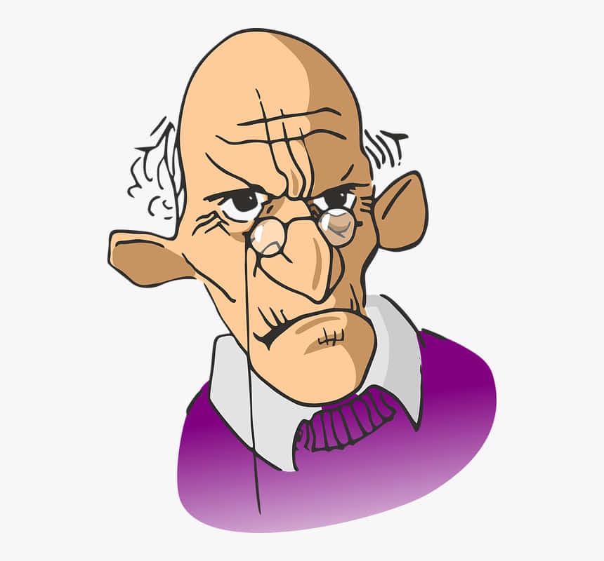 Ugly Grandfather Cartoon Funny Wallpaper