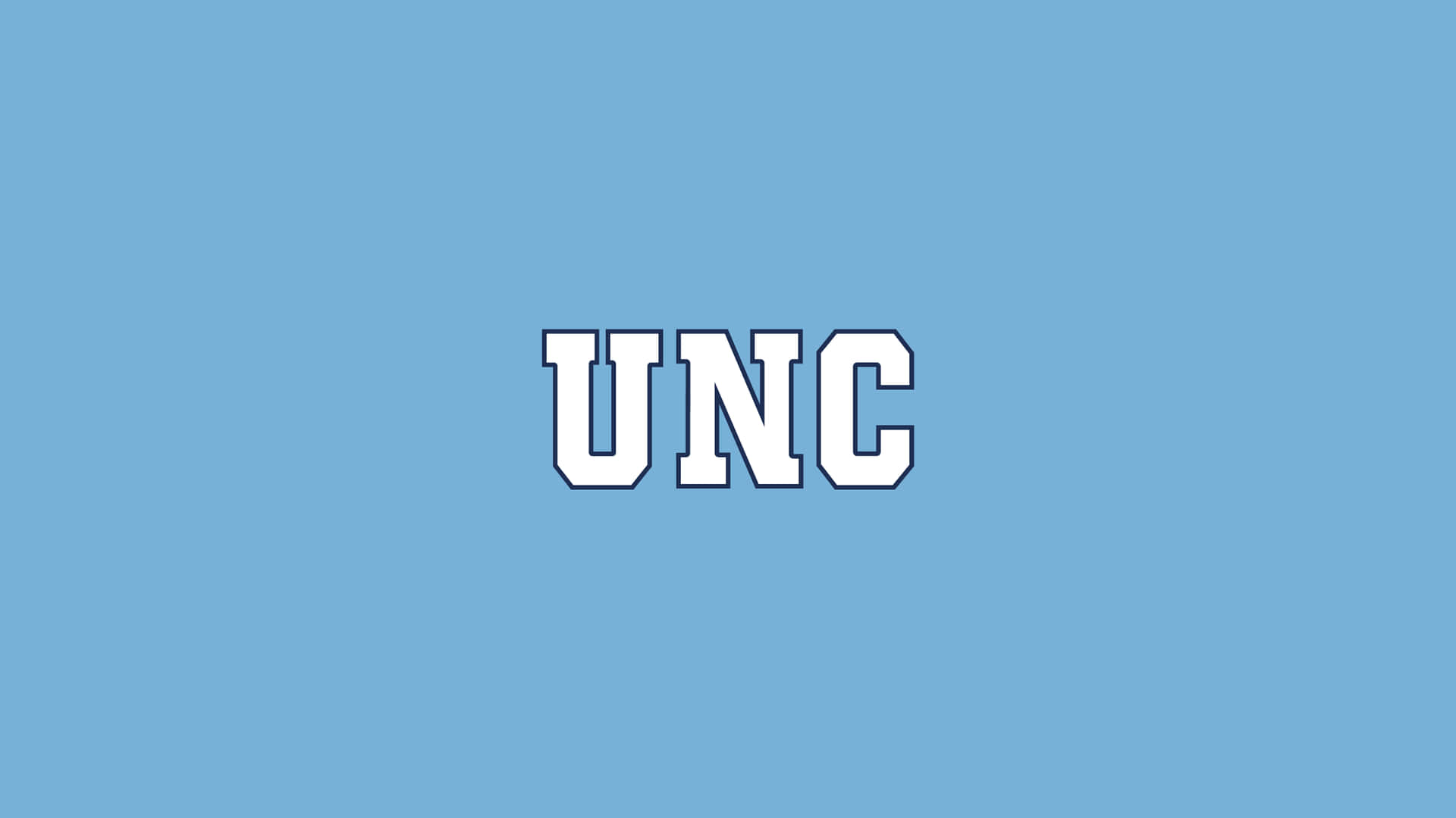 Unc Logo On A Blue Background Wallpaper