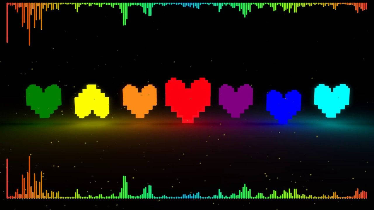 Undertale Different Colored 8bit Hearts Wallpaper