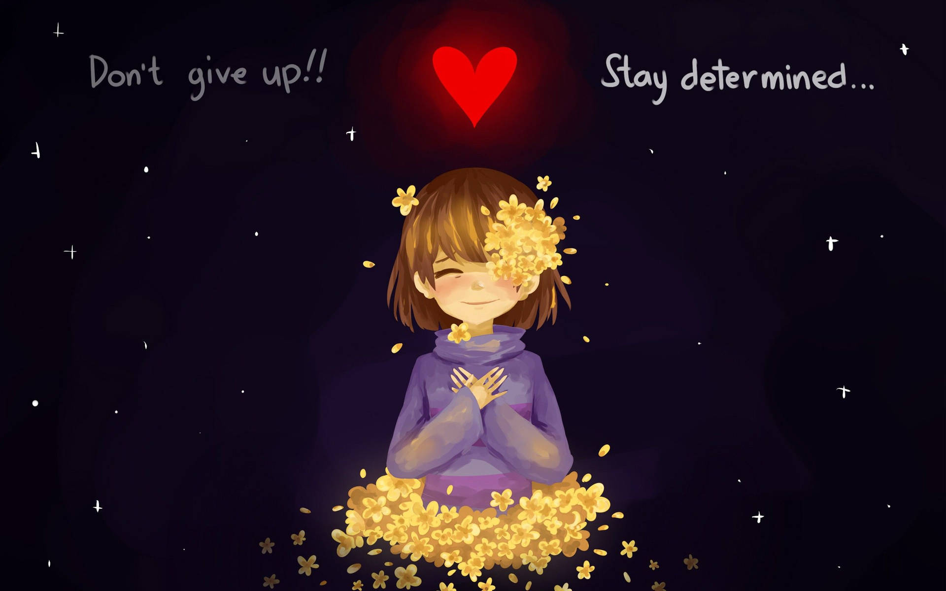 Download free Undertale Frisk With Flowers Wallpaper - MrWallpaper.com