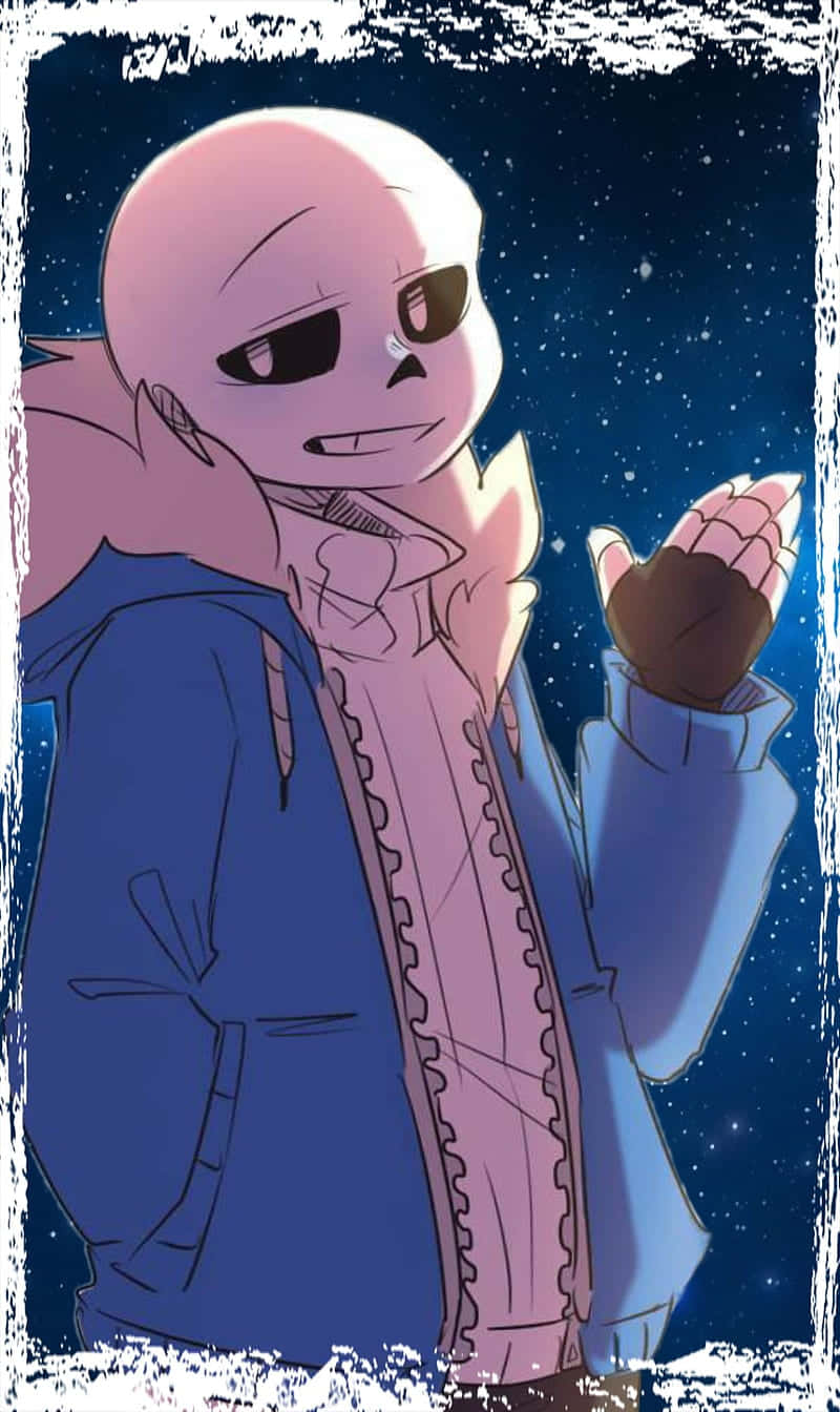 Undertale Sans Striking An Intimidating Pose Wallpaper