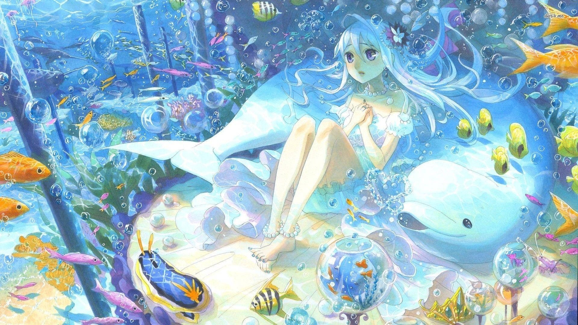 Download free Underwater Ecchi Anime Character Wallpaper - MrWallpaper.com