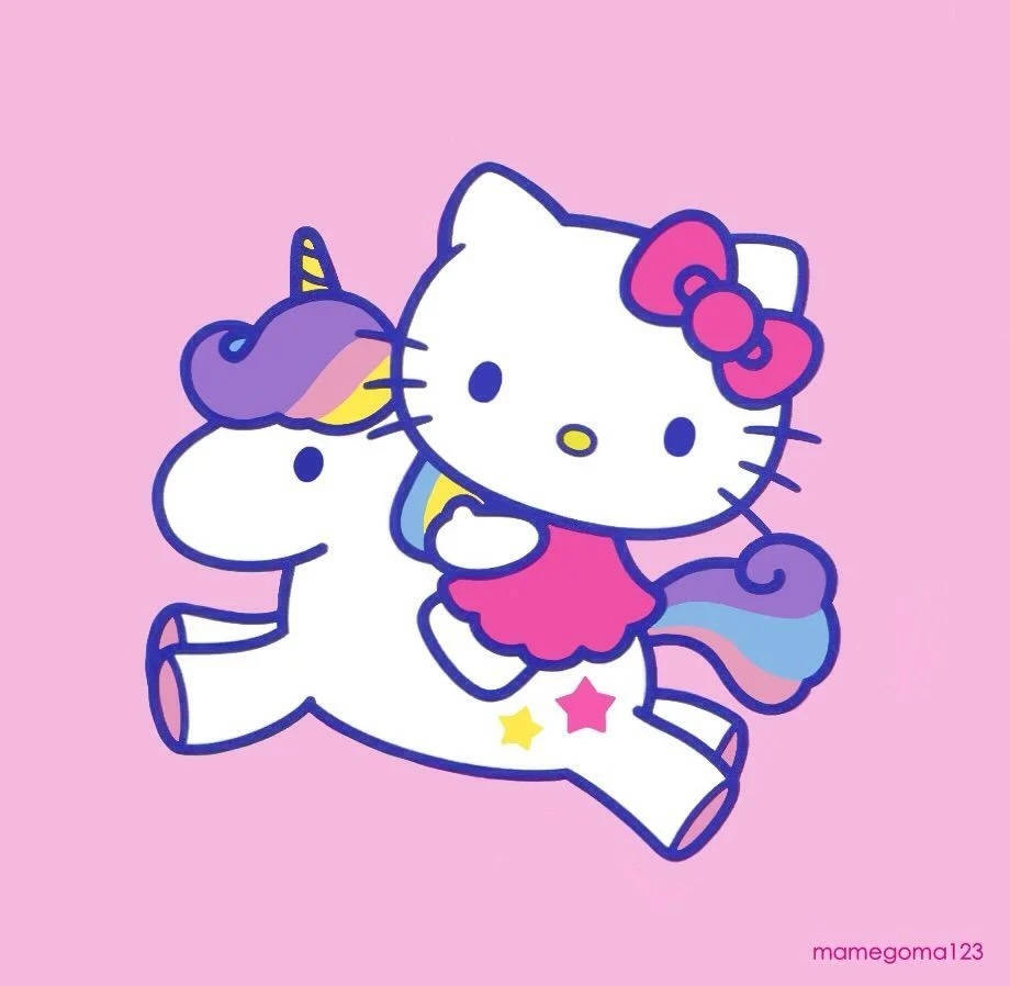 Unicorn Cartoon Hello Kitty Pfp Wallpaper