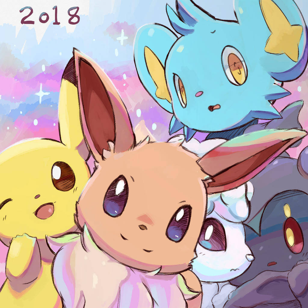 Unite The Cute Eeveelutions Pals Wallpaper