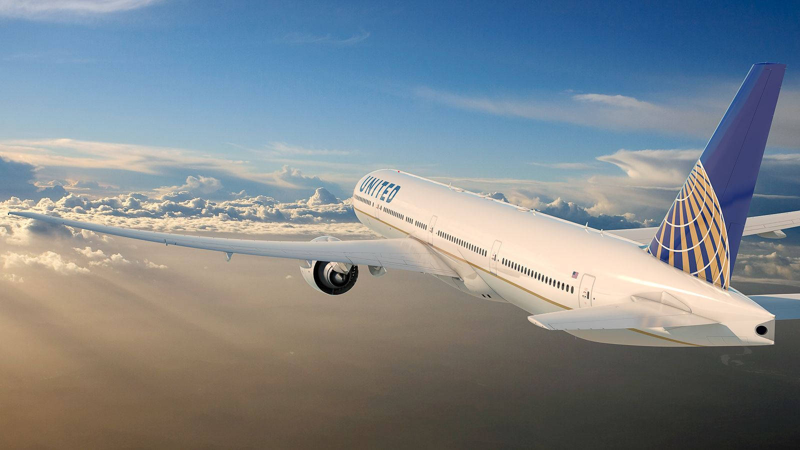 United Airlines Plane Flying Wallpaper