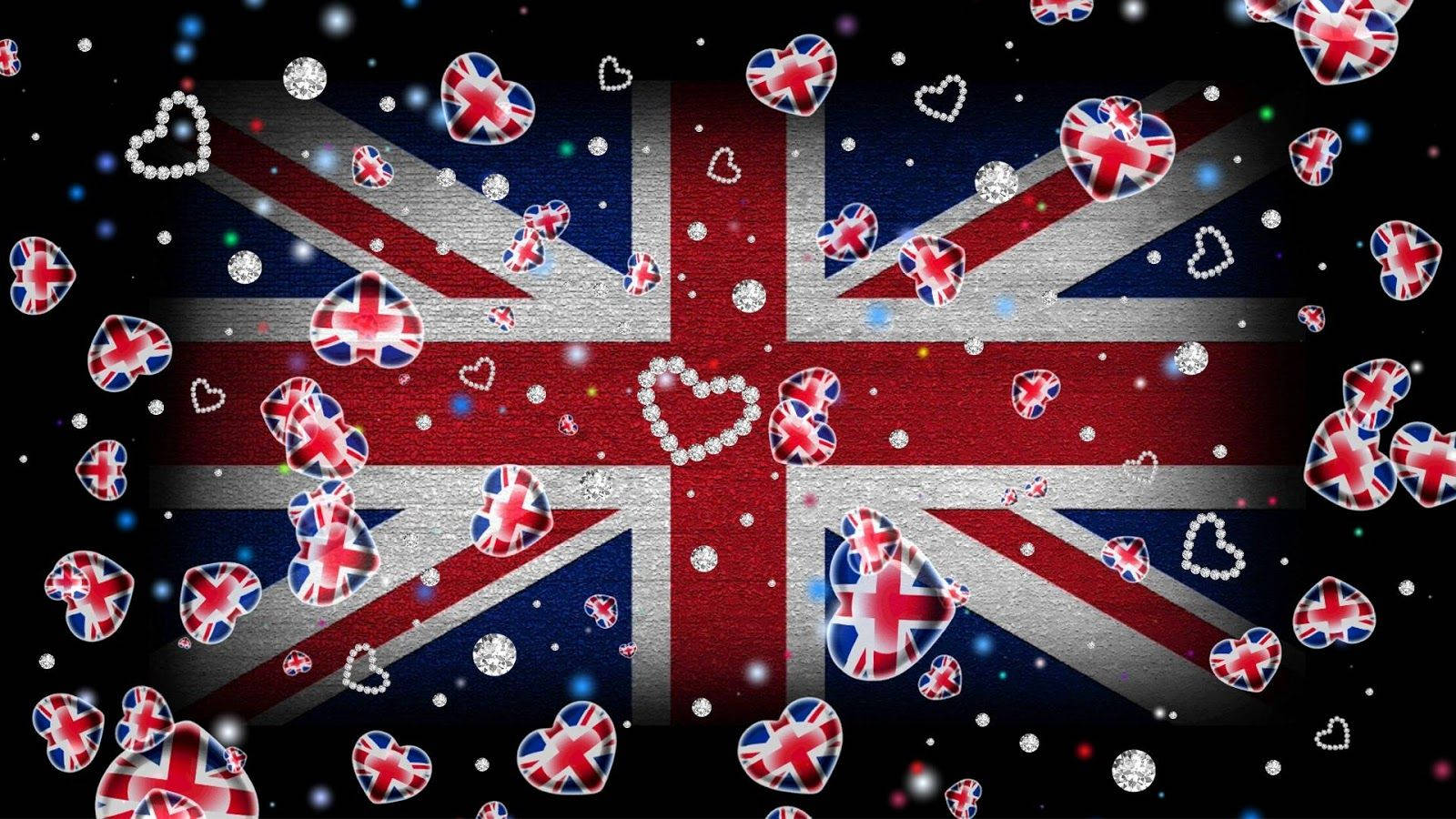 United Kingdom Flag With Art Wallpaper
