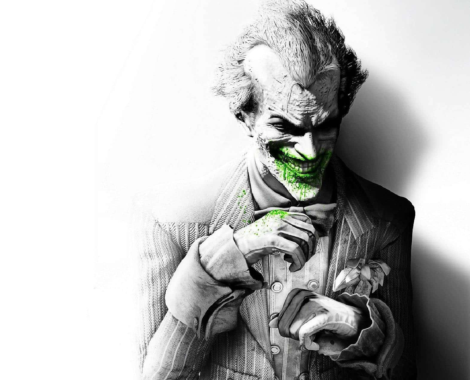 Unleashing Hysteria - Joker's Iconic Laugh Wallpaper