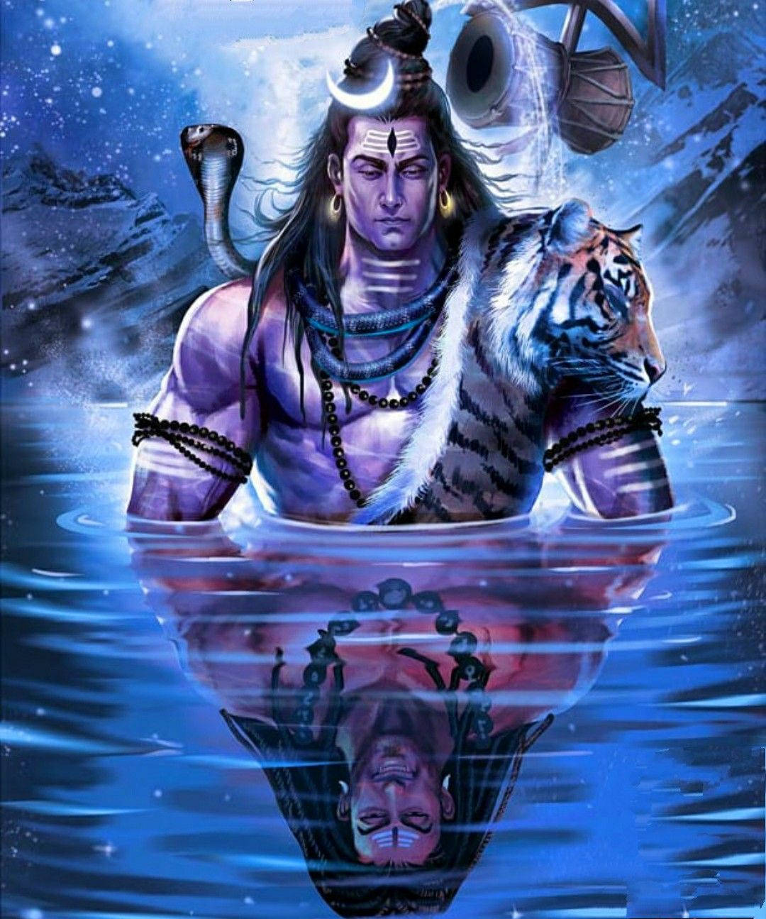Unleashing Wrath, The Furious Avatar Of Lord Shiva Wallpaper